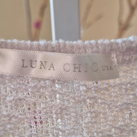 Womens Vintage Sheer Knit Top - Picture 2 of 6